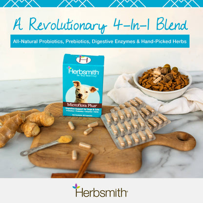 Herbsmith - Microflora Plus - Digestive Aid for Dogs & Cats