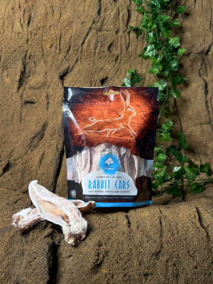 Furever Primal - Bag of 15 Dog/Cat Chew: Rabbit Ears Natural 1 Ingredient