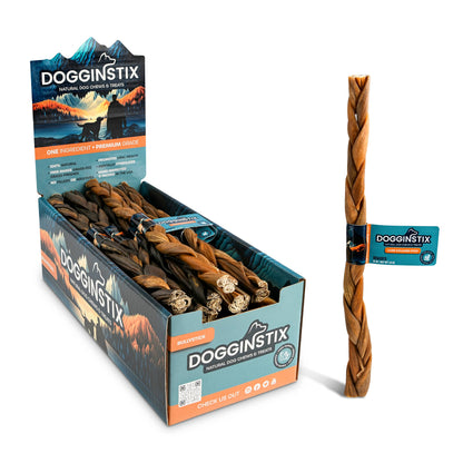 Dogginstix - 12" Braided Lamb Collagen Sticks