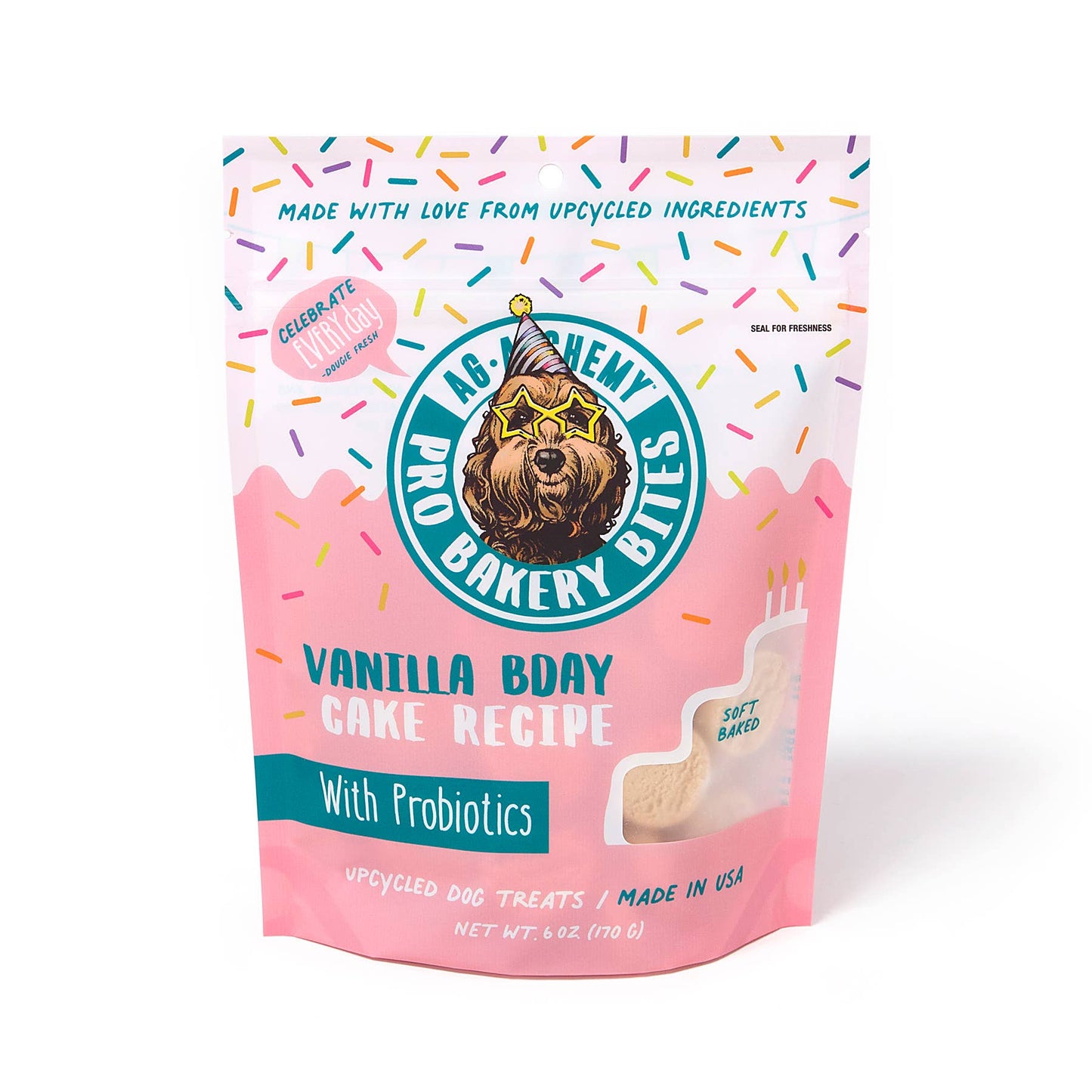 Ag-Alchemy Animal Nutrition - Pro Bakery Bites Soft Baked - Vanilla Bday Cake 6oz