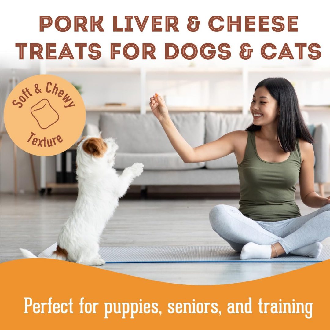 The Granville Island Pet Treatery (USA) - Pork & Cheese Soft Dog Treats: For Puppies and Seniors